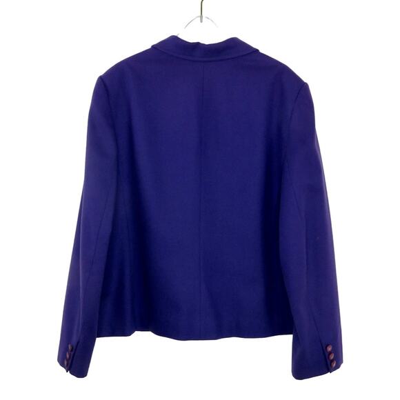 1980s Vintage Pendleton Purple Blazer Jacket Wool Extra Large Wooden Buttons - Picture 2 of 5